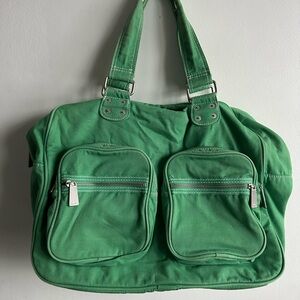 GAP Vintage Y2K Green Utility Tote with Dual Pockets